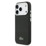 Lacoste PVC Iconic Petit Pique Metal Logo MagSafe Zadní Kryt pro iPhone 17 Pro Black
