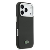 Lacoste PVC Iconic Petit Pique Metal Logo MagSafe Zadní Kryt pro iPhone 17 Pro Black
