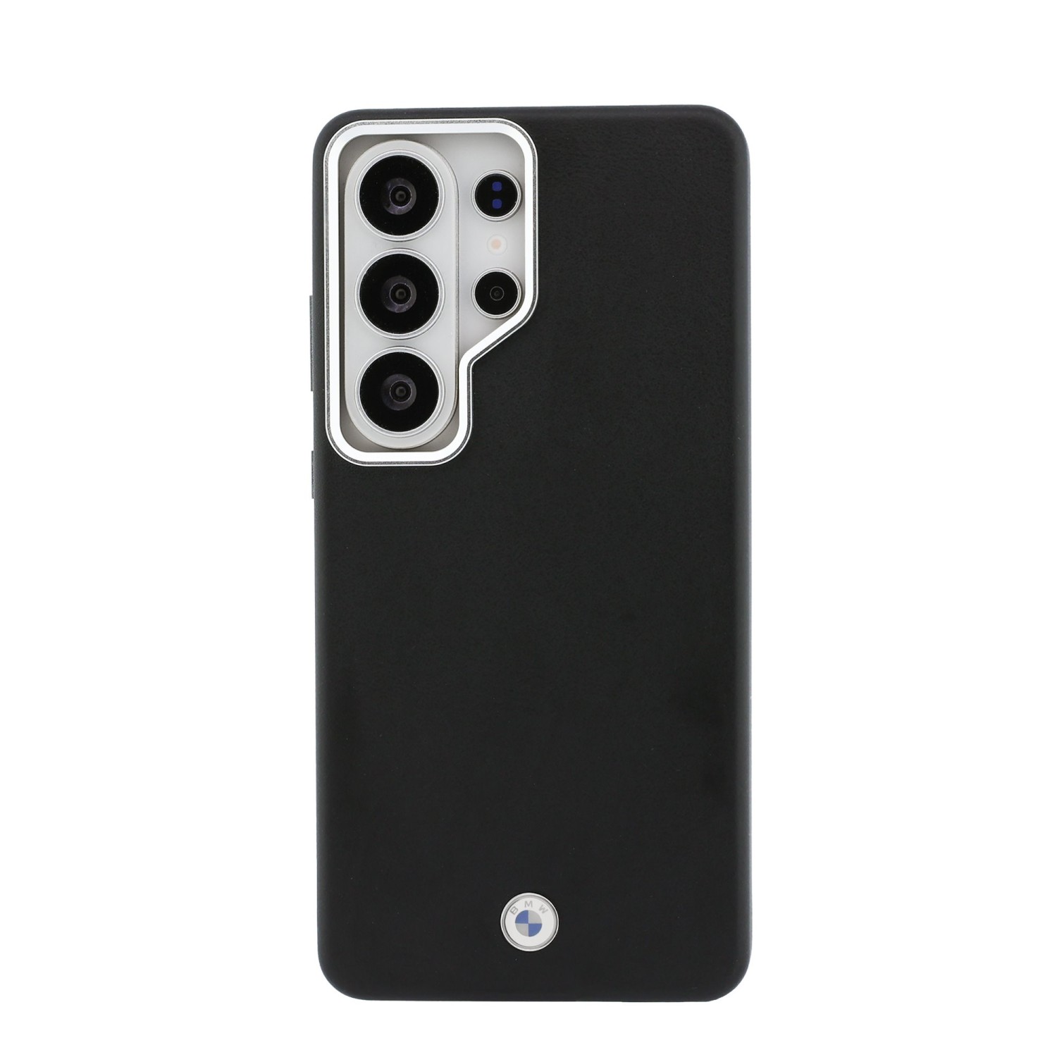 BMW Signature PU Leather Metal Logo Magnetic Zadní kryt pro Samsung Galaxy S26 Ultra Black