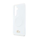 Lacoste PC/TPU Frosted Finish Gold Logo Magnetic Zadní Kryt pro Samsung Galaxy S26 White