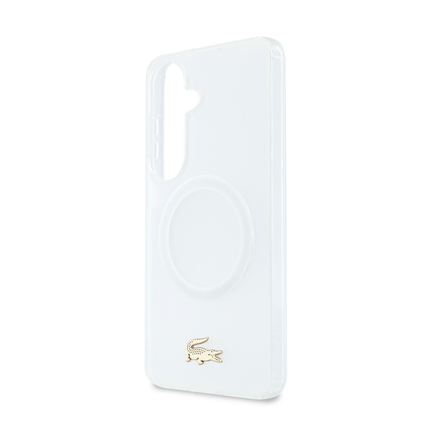 Lacoste PC/TPU Frosted Finish Gold Logo Magnetic Zadní Kryt pro Samsung Galaxy S26 White