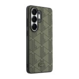 Lacoste PVC Blend Monogram Magnetic Zadní Kryt pro Samsung Galaxy S26 Ultra Khaki