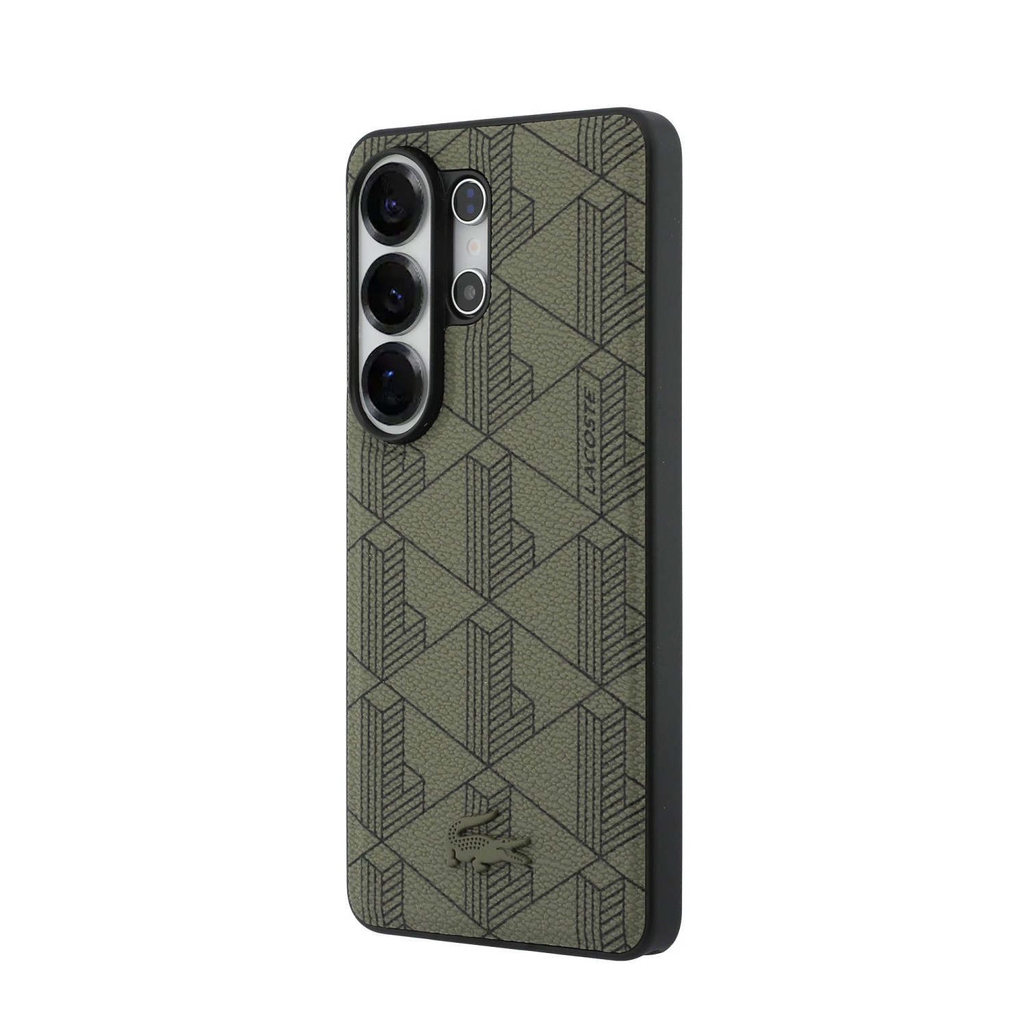 Lacoste PVC Blend Monogram Magnetic Zadní Kryt pro Samsung Galaxy S26 Ultra Khaki