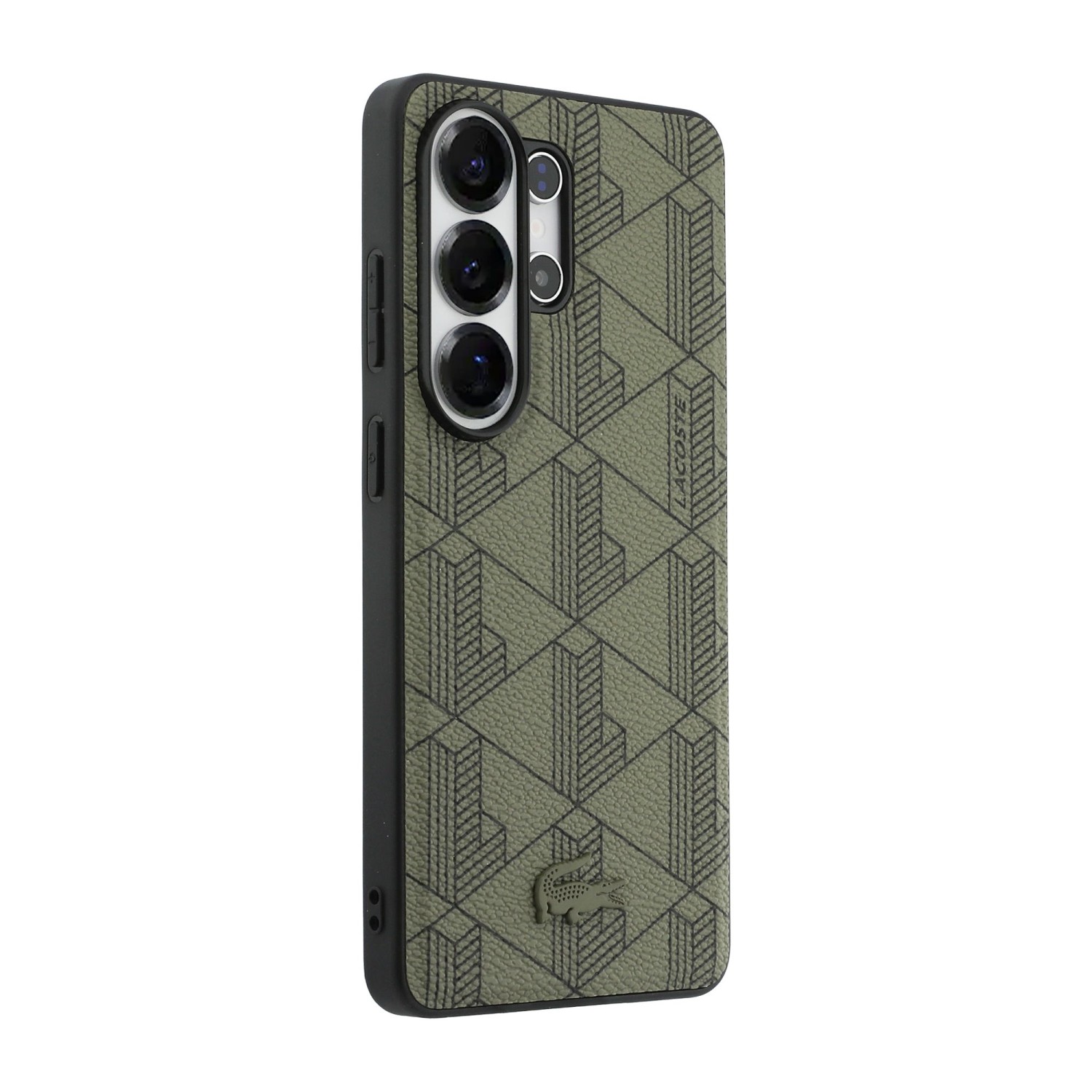 Lacoste PVC Blend Monogram Magnetic Zadní Kryt pro Samsung Galaxy S26 Ultra Khaki