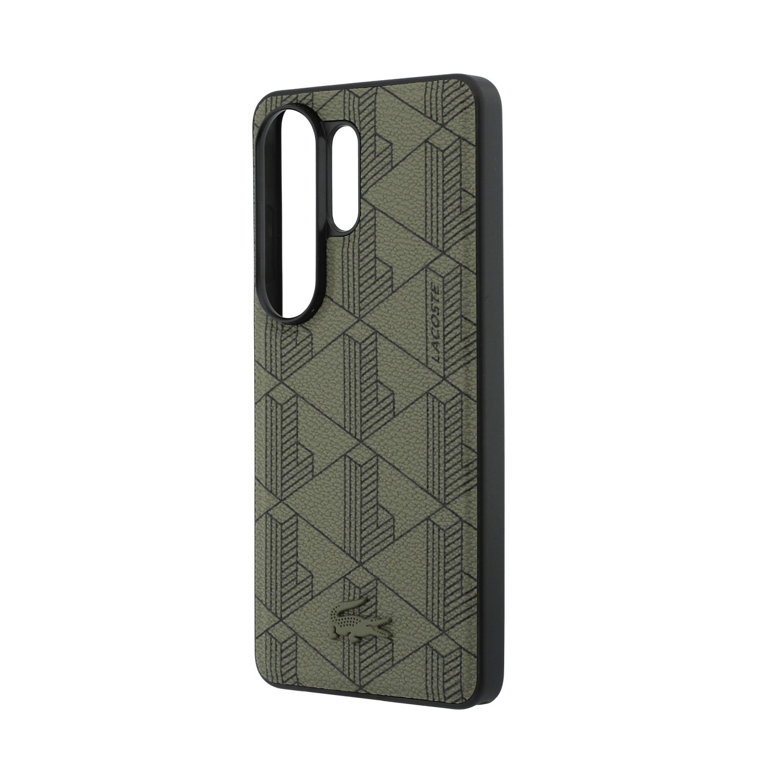 Lacoste PVC Blend Monogram Magnetic Zadní Kryt pro Samsung Galaxy S26 Ultra Khaki