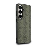Lacoste PVC Blend Monogram Magnetic Zadní Kryt pro Samsung Galaxy S26 Khaki