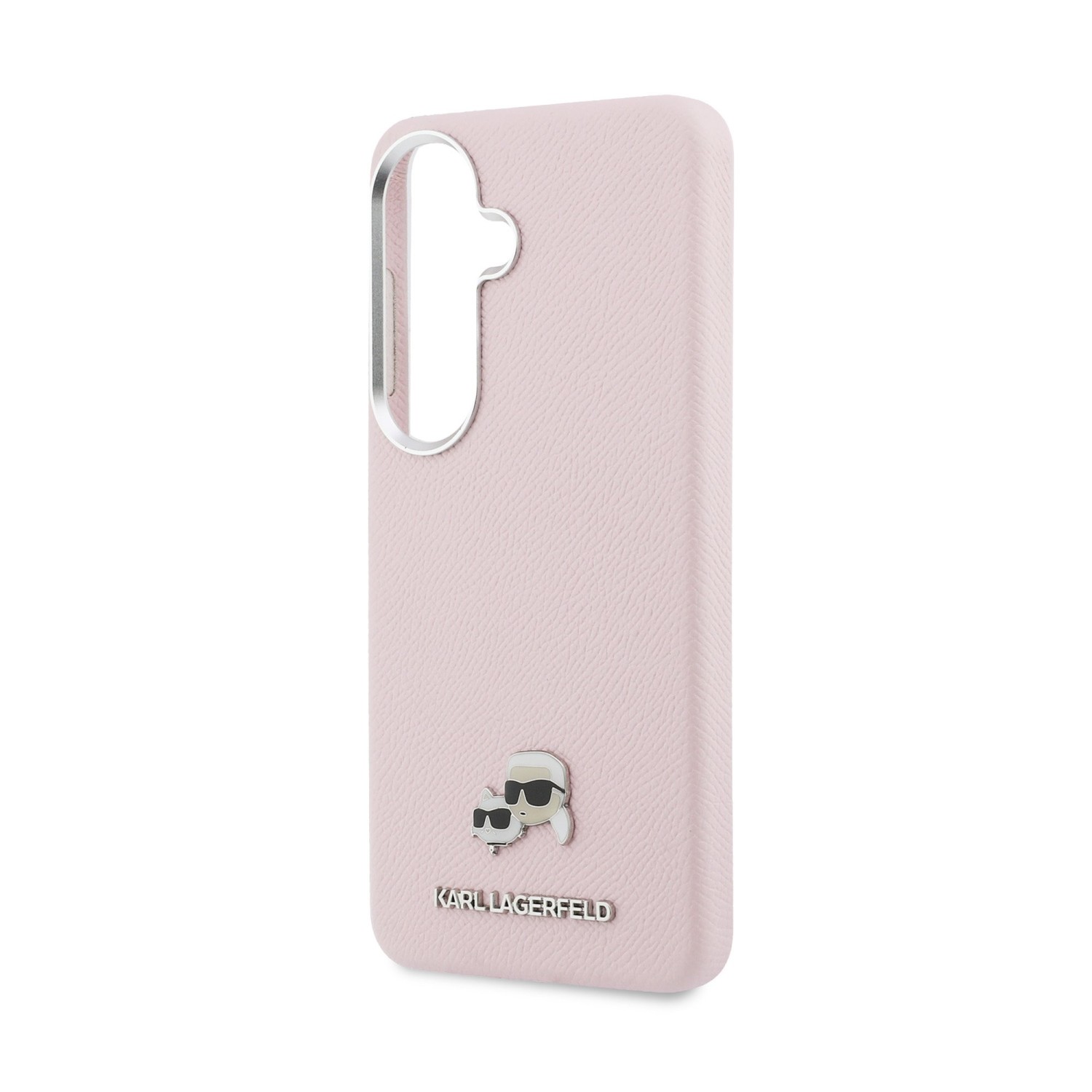 Karl Lagerfeld Grained PU Leather K&CH Heads Magnetic Zadní Kryt pro Samsung Galaxy S26+ Pink