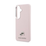 Karl Lagerfeld Grained PU Leather K&CH Heads Magnetic Zadní Kryt pro Samsung Galaxy S26 Pink