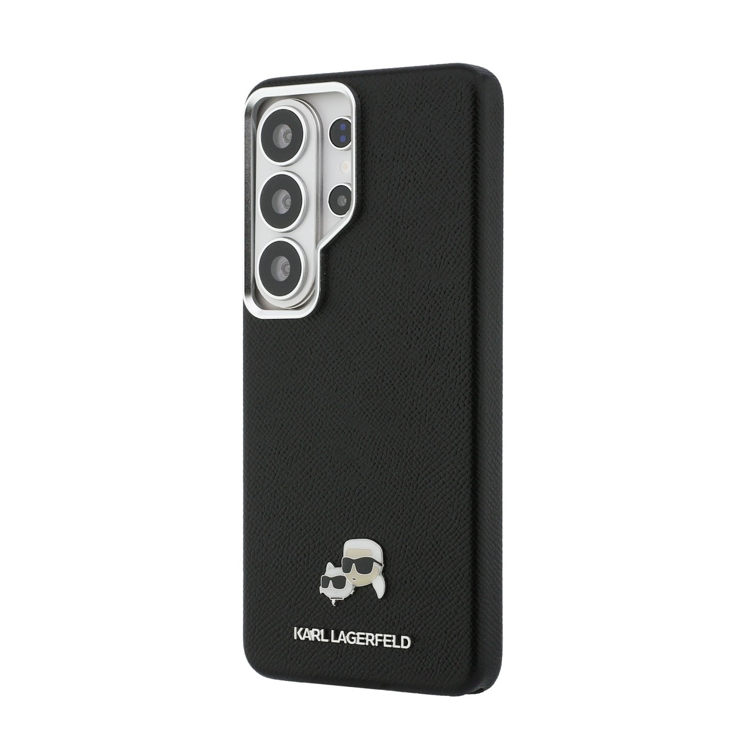 Karl Lagerfeld Grained PU Leather K&CH Heads Magnetic Zadní Kryt pro Samsung Galaxy S26 Ultra Black