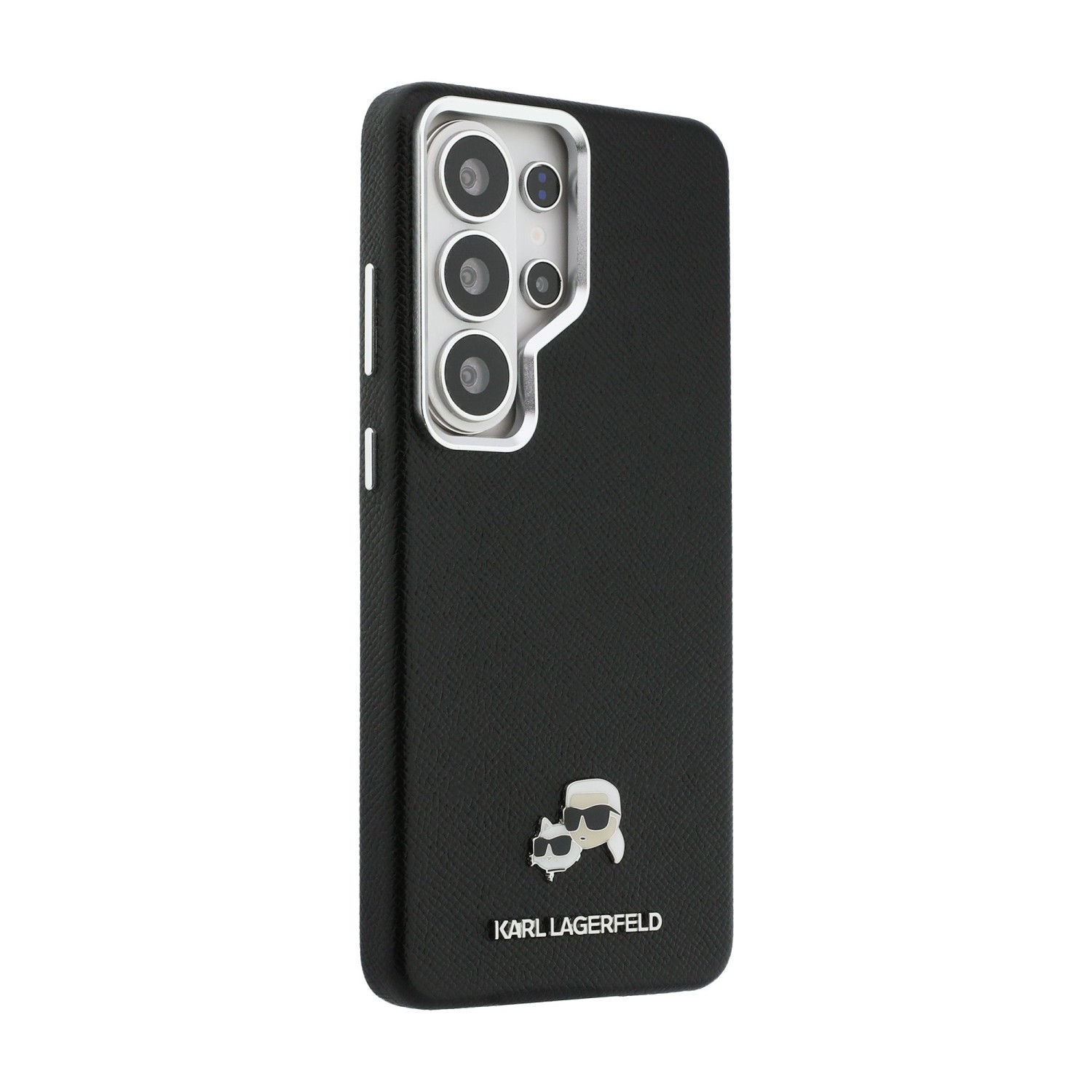 Karl Lagerfeld Grained PU Leather K&CH Heads Magnetic Zadní Kryt pro Samsung Galaxy S26 Ultra Black