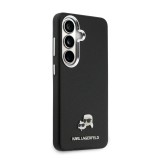 Karl Lagerfeld Grained PU Leather K&CH Heads Magnetic Zadní Kryt pro Samsung Galaxy S26+ Black