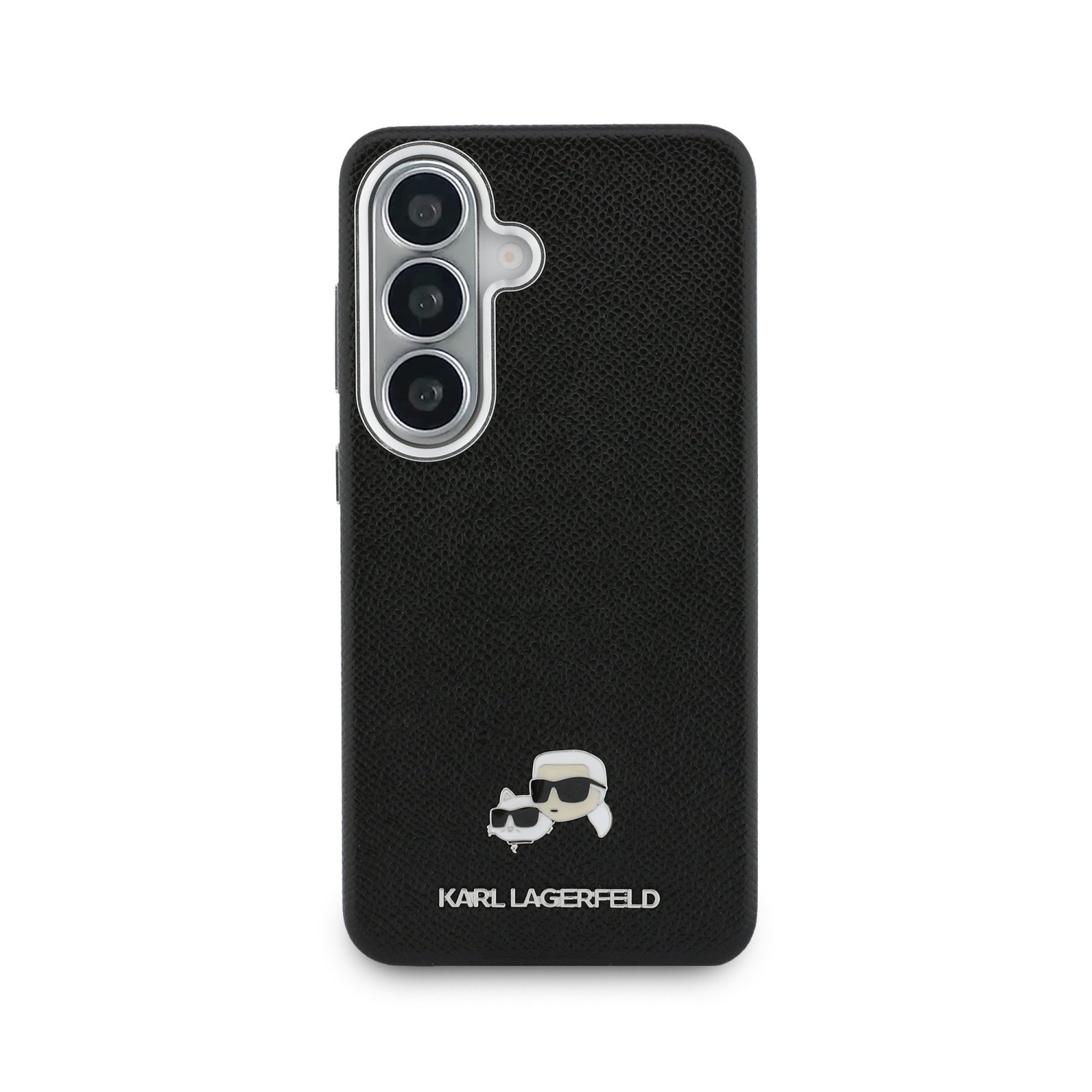Karl Lagerfeld Grained PU Leather K&CH Heads Magnetic Zadní Kryt pro Samsung Galaxy S26+ Black