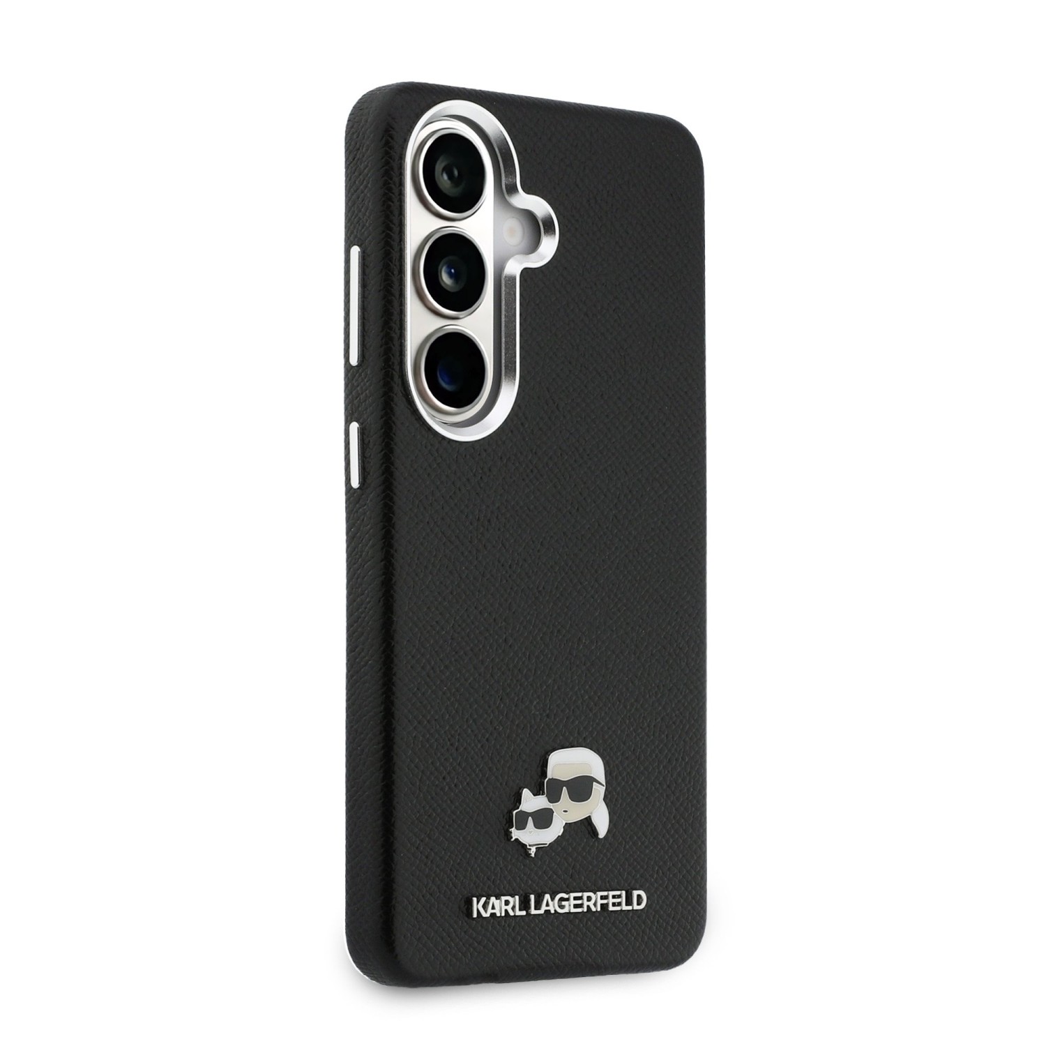 Karl Lagerfeld Grained PU Leather K&CH Heads Magnetic Zadní Kryt pro Samsung Galaxy S26+ Black