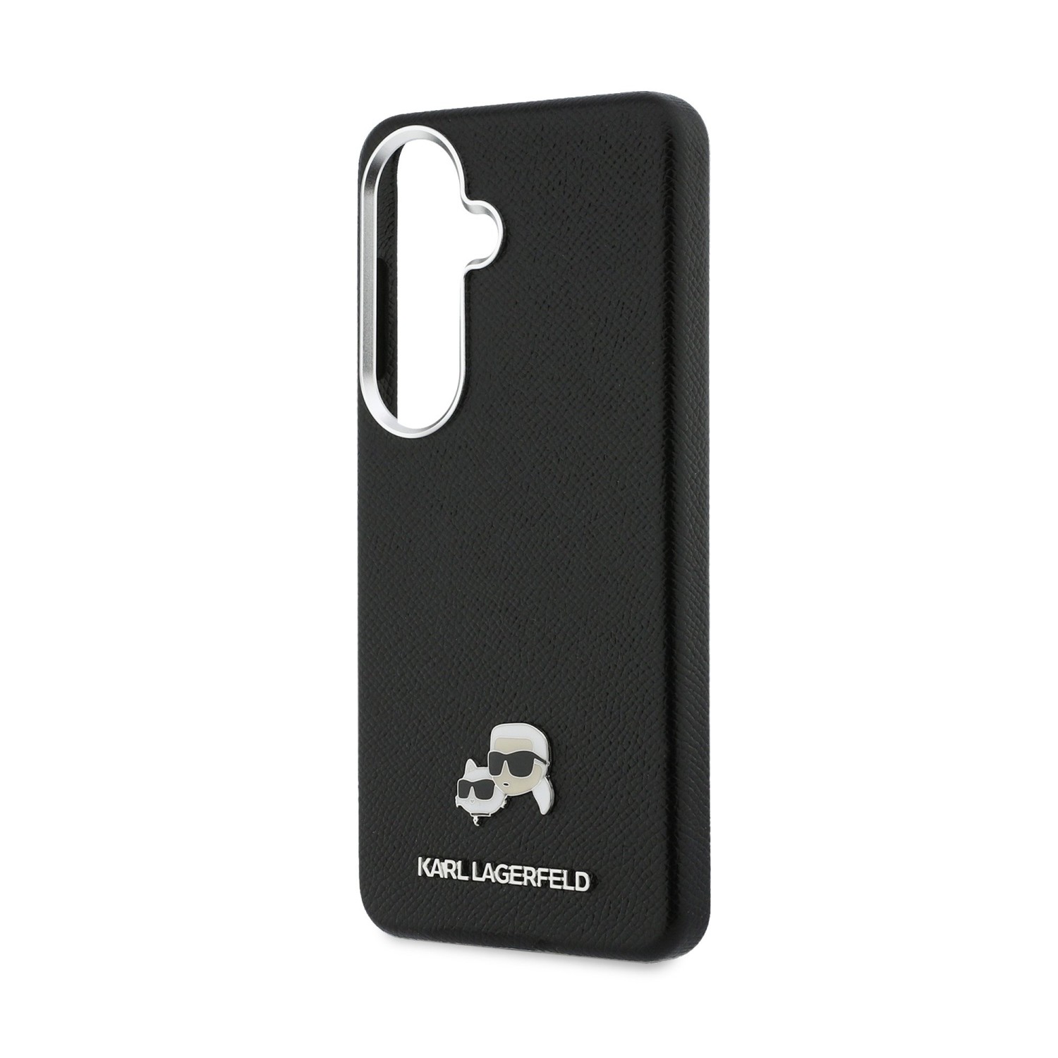 Karl Lagerfeld Grained PU Leather K&CH Heads Magnetic Zadní Kryt pro Samsung Galaxy S26+ Black