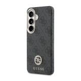 Guess PU Leather 4G Strass Logo Gold Frame Magnetic Zadní Kryt pro Samsung Galaxy S26 Black