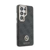 Guess PU Leather 4G Strass Logo Gold Frame Magnetic Zadní Kryt pro Samsung Galaxy S26 Ultra Black