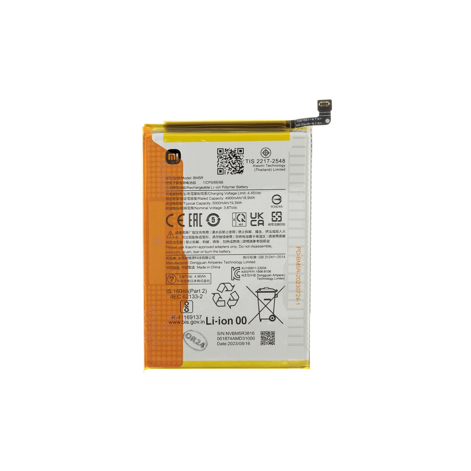Originálna batéria Xiaomi BM5R 5000mAh (Service Pack) pre Xiaomi Redmi 12 4G/5G