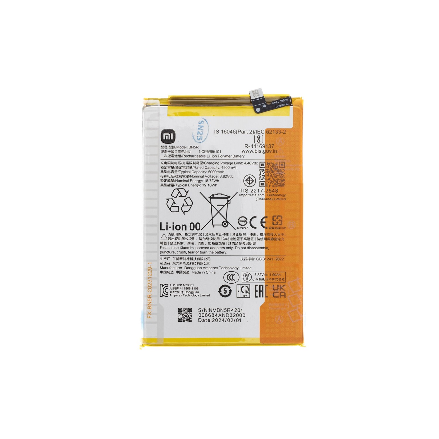 Originálna batéria Xiaomi BN5R 5000mAh (Service Pack) pre Xiaomi Redmi A3/Poco C61