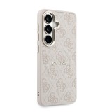 Guess PU Leather 4G Gold Frame Magnetic Zadný Kryt pre Samsung Galaxy S26+ Pink