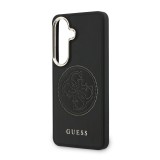 Guess PU Perforated 4G Logo Magnetic Zadní Kryt pro Samsung Galaxy S26 Black