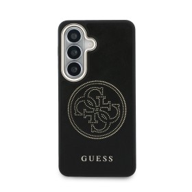 Zadný kryt Guess PU Perforated 4G Logo Magnetic pre Samsung Galaxy S26, čierna