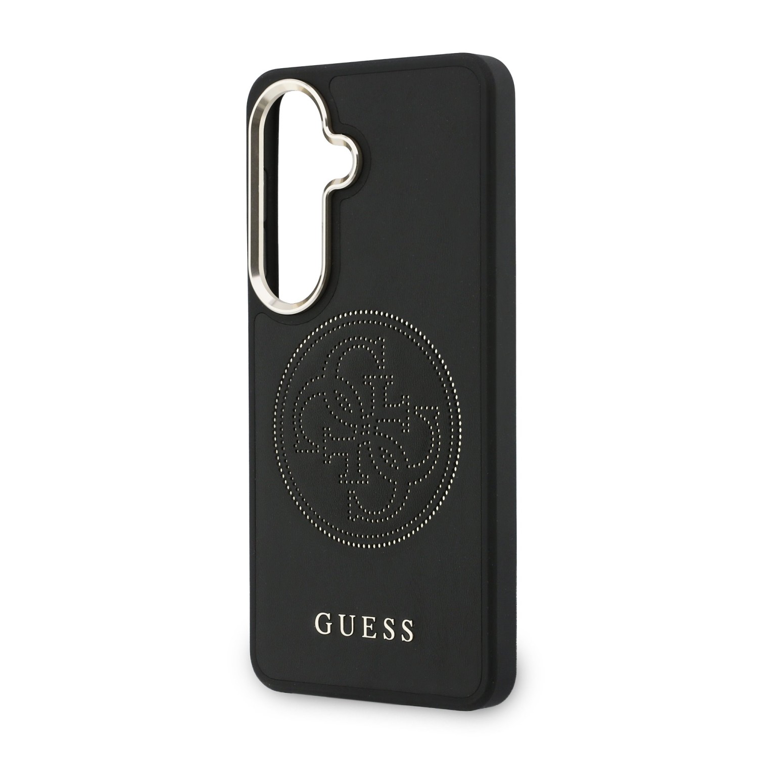 Guess PU Perforated 4G Logo Magnetic Zadní Kryt pro Samsung Galaxy S26 Black