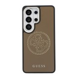 Guess PU Perforated 4G Logo Magnetic Zadní Kryt pro Samsung Galaxy S26 Ultra Brown
