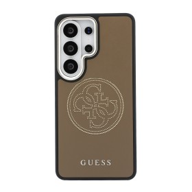 Zadný kryt Guess PU Perforated 4G Logo Magnetic pre Samsung Galaxy S26 Ultra, hnedá