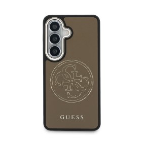 Zadný kryt Guess PU Perforated 4G Logo Magnetic pre Samsung Galaxy S26, hnedá
