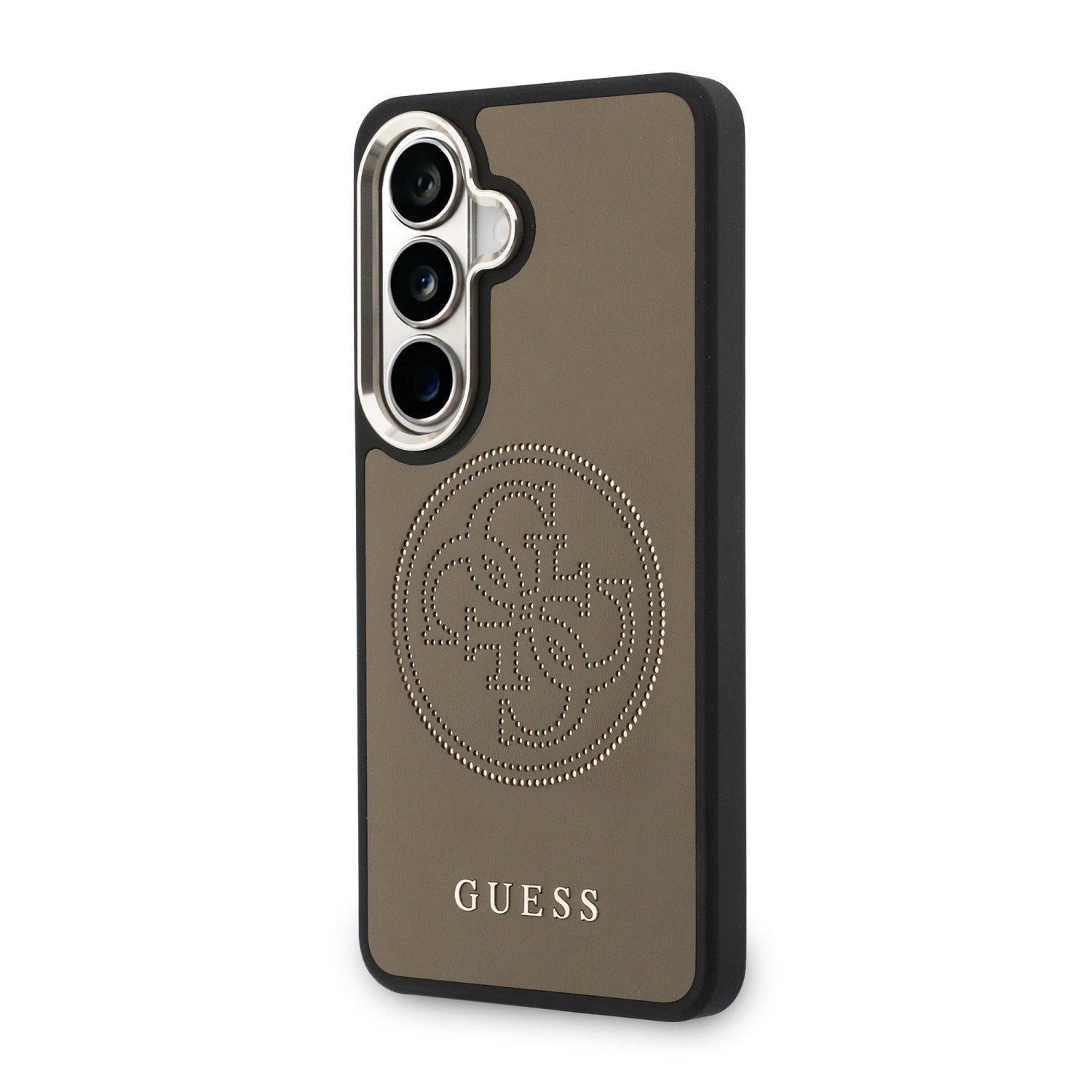 Guess PU Perforated 4G Logo Magnetic Zadní Kryt pro Samsung Galaxy S26 Brown