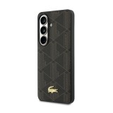 Lacoste PVC Blend Monogram Gold Logo Magnetic Zadní Kryt pro Samsung Galaxy S26+ Brown