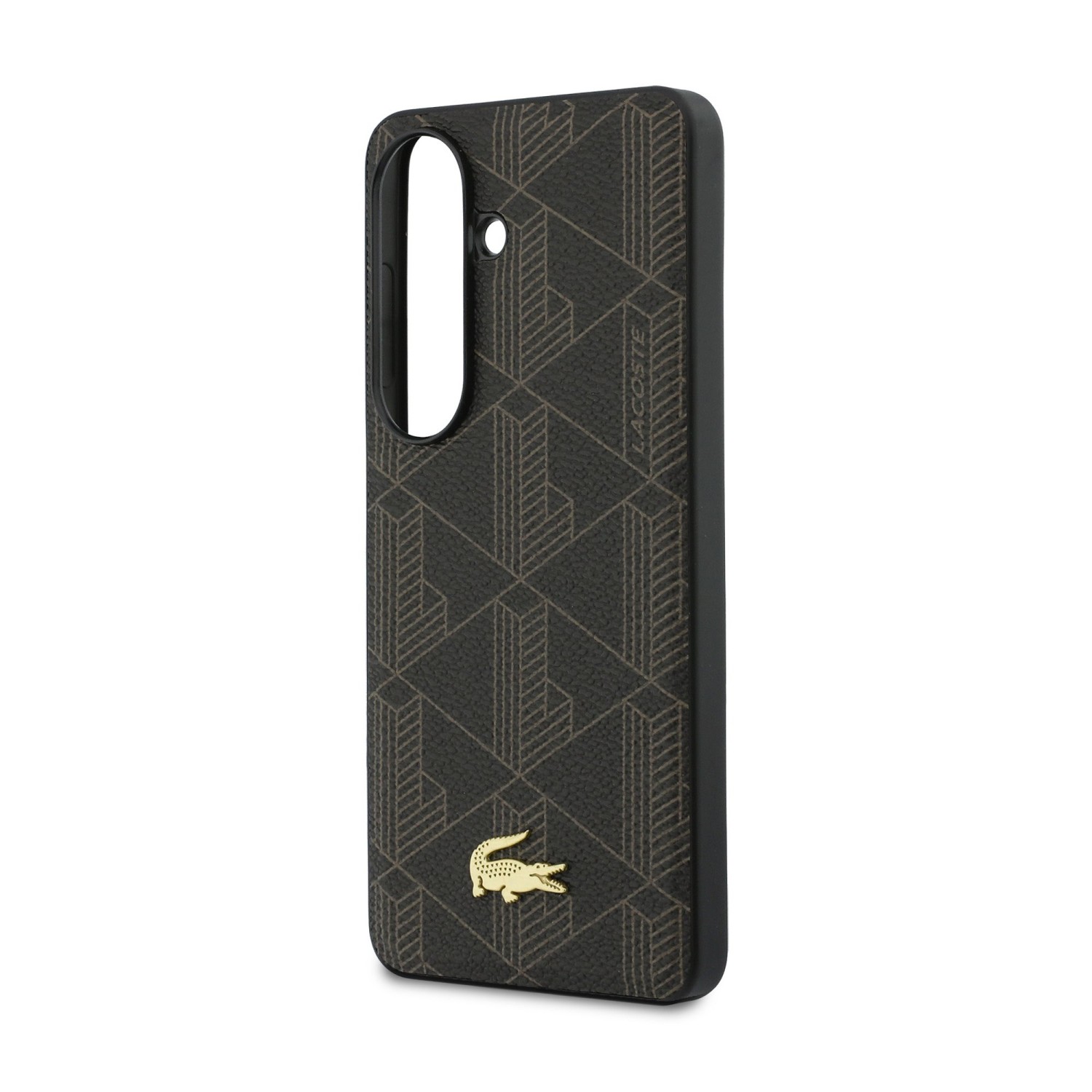 Lacoste PVC Blend Monogram Gold Logo Magnetic Zadní Kryt pro Samsung Galaxy S26+ Brown