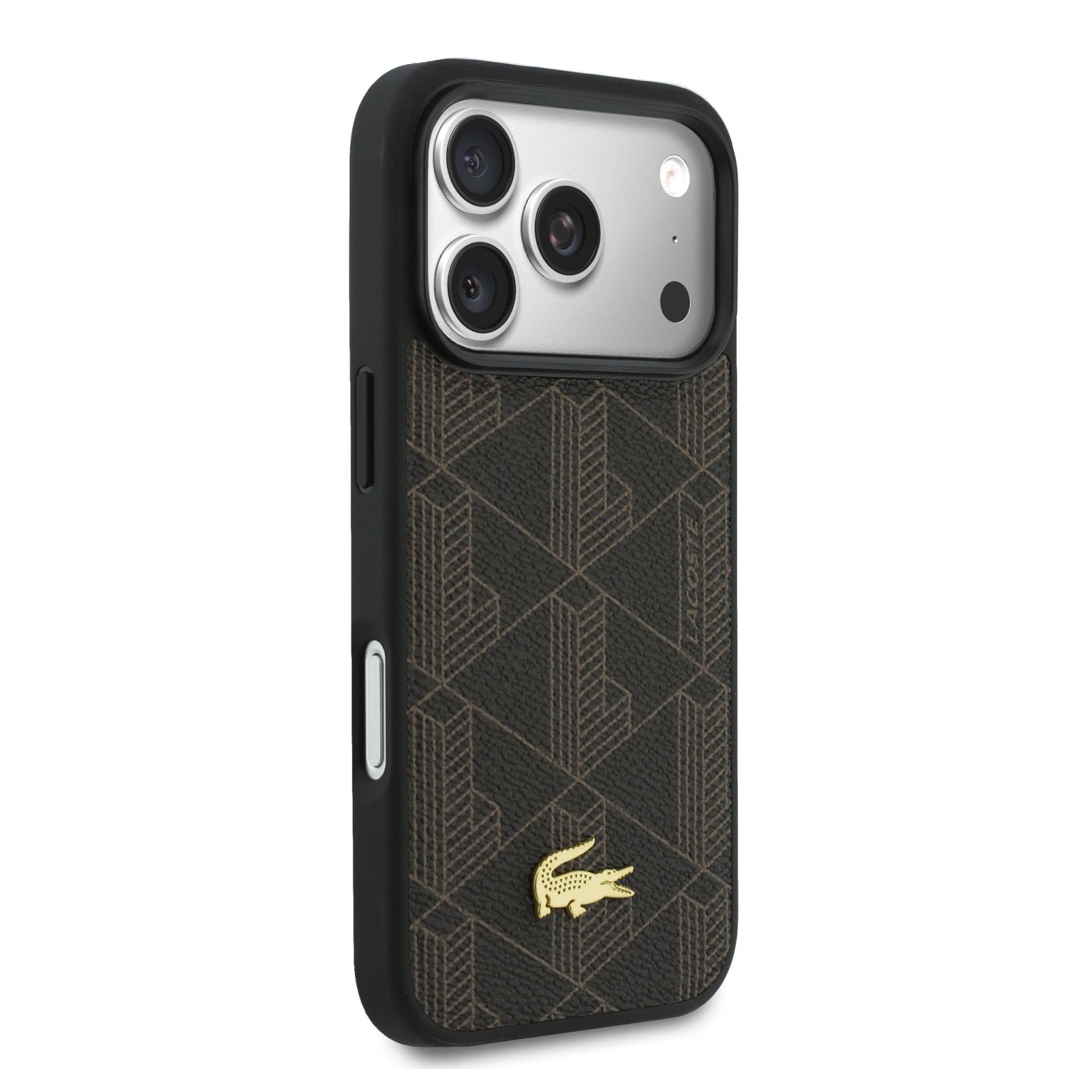Lacoste PVC Blend MagSafe Zadní Kryt + Peněženka pro iPhone 17 Pro Max Brown