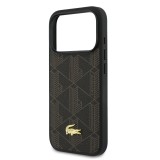 Lacoste PVC Blend MagSafe Zadní Kryt + Peněženka pro iPhone 17 Pro Brown