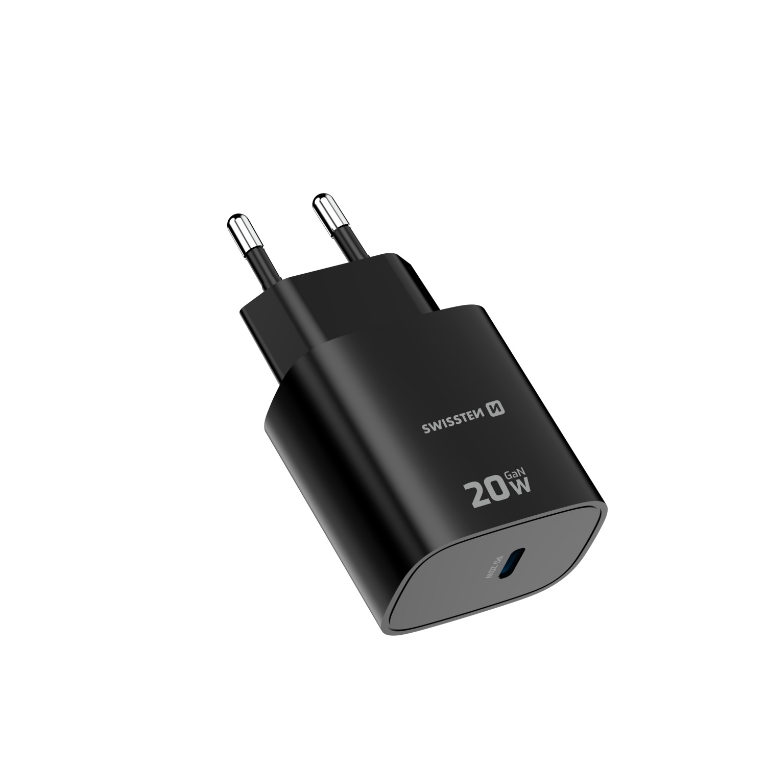Swissten Síťový Adaptér Edge GaN 1x USB-C PD 20W černá
