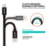 Datový Kabel Swissten Textile USB-C / USB-C 3.0 M černá