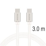 Datový Kabel Swissten Textile USB-C / USB-C 3.0 M stříbrná