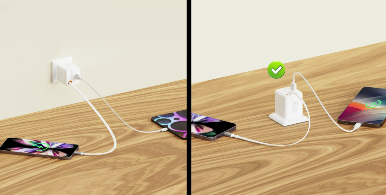 Swissten Adaptér SlideCHARGE GaN 30W, 1x USB-A 18W se zatahovacím USB-C kabelem 0.75 M bílá