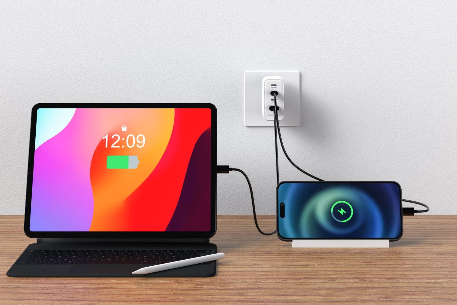 Swissten Adaptér GaN 2x USB-C + 1x USB-C PD 20W + 1x USB-A QC 30W bílá