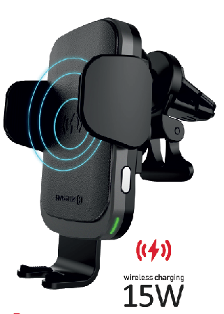 Smart držák do ventilace auta s bezdrátovým nabíjením 15W SWISSTEN S-GRIP W2-AV5