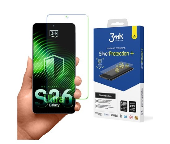 Ochranná antimikrobiální 3mk folie SilverProtection+ pro  Samsung Galaxy S26+