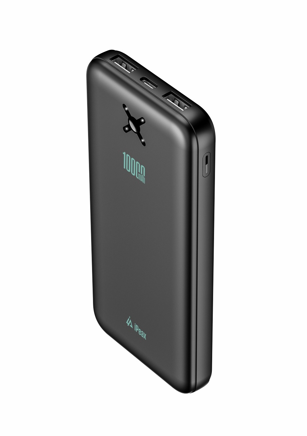 iPEAX powerbanka 10000 mAh, 10,5W, 2x USB-A černá