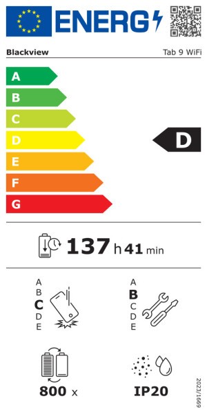 Blackview Tab 9 WiFi 11" 6GB/256GB modrá