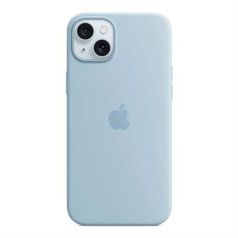 Puzdro Silicone Case with MagSafe pre Apple iPhone 15 Plus, light blue