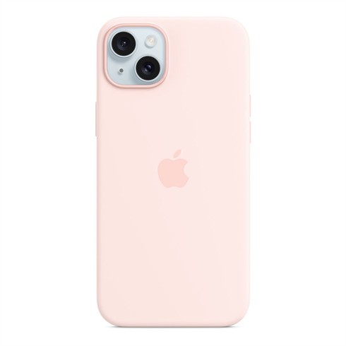 Puzdro Silicone Case with MagSafe pre Apple iPhone 15 Plus, light pink