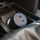 Swissten CL Adaptér 2x USB-C PD, 20W černá