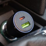 Swissten CL Adaptér USB-C PD + USB-A, 63W černá