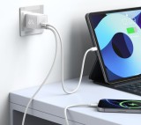iPEAX GaN Síťová nabíječka 45W (USB-C + USB-A) bílá