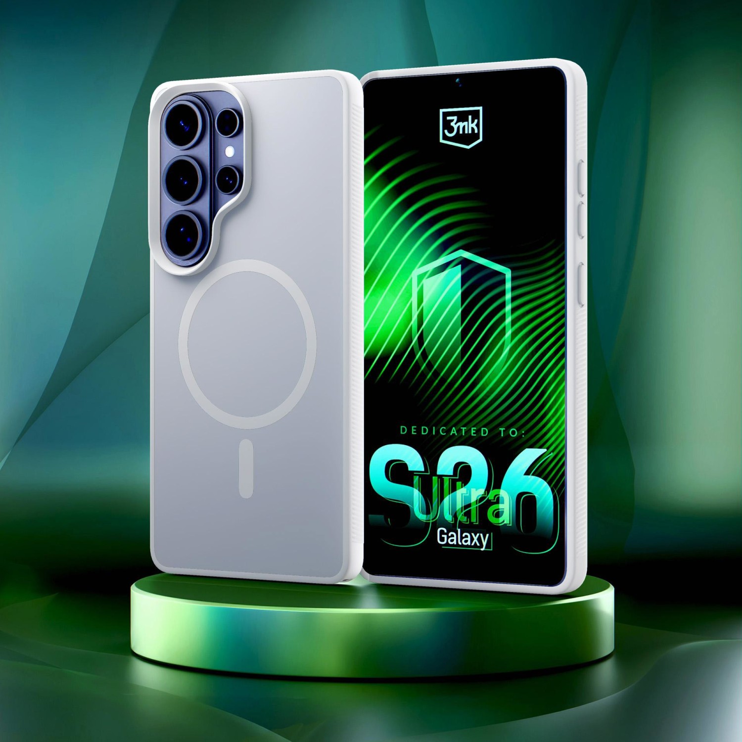 3mk ochranné pouzdro Smoke MagCase pro Samsung Galaxy S26+, bílá