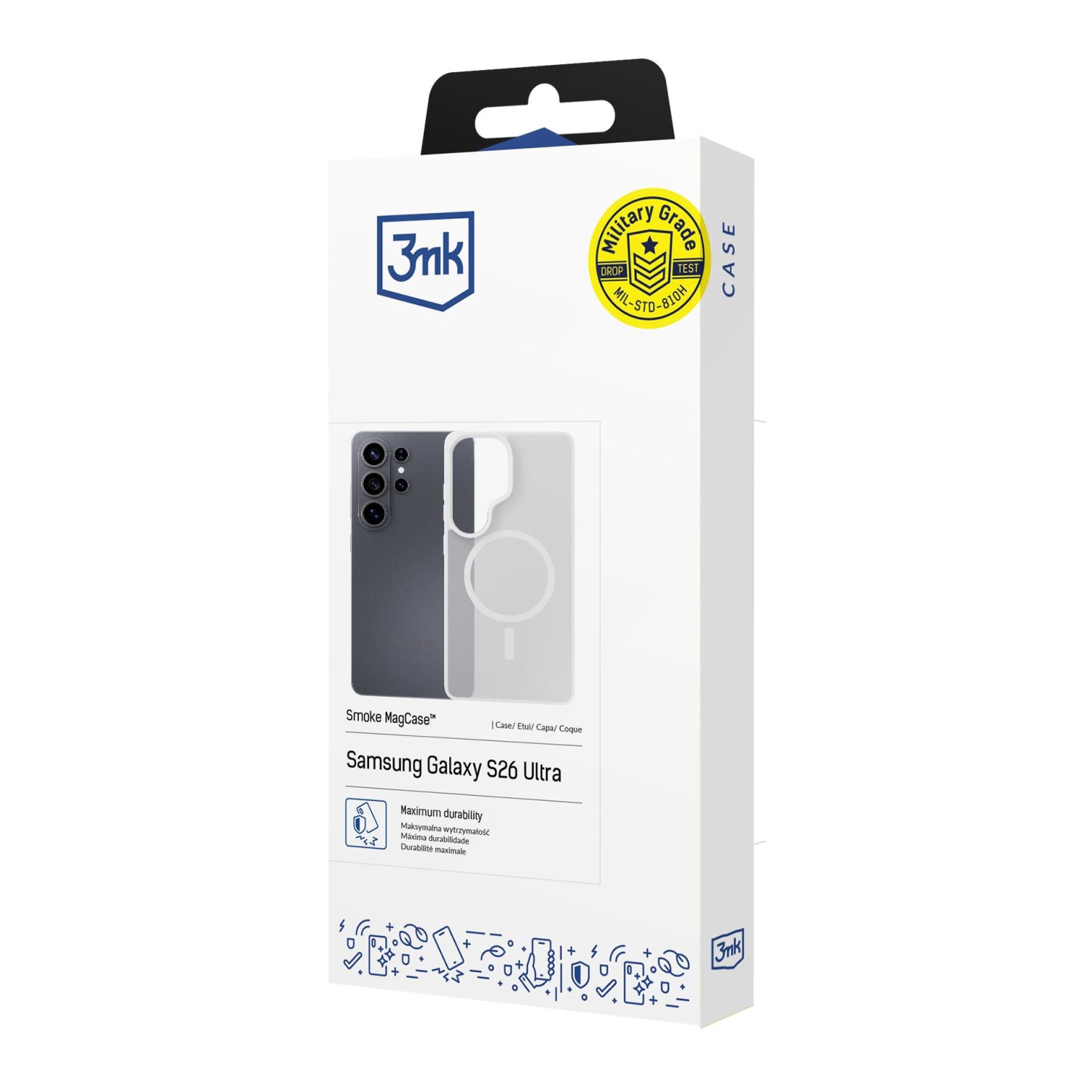 3mk ochranné pouzdro Smoke MagCase pro Samsung Galaxy S25 Ultra, bílá